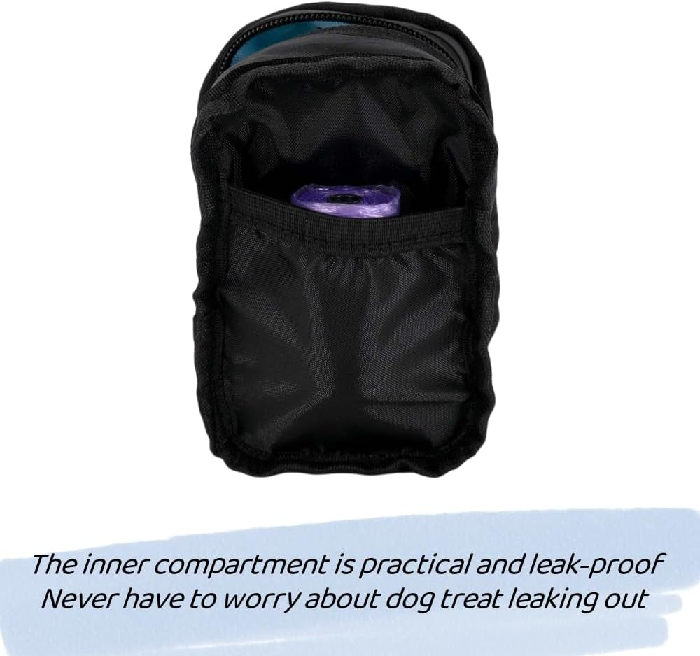 Dog Treat Pouch Hands Free Dog Walking Bag with Metal Carabiner, 900D Oxford Cloth Dog Poop Bag Holder for Pet Puppy Training Travel or Outdoor Camping