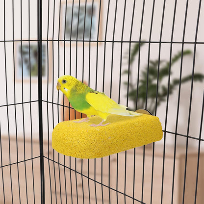 Bird Parrot Calcium Teeth Mouth Molar Grinding Stone Hamster Grinding Stone Chew Toy Perch Jumping Stand for Parrot Budgies Chinchilla Squirrel Hamster Cage Stand Platform