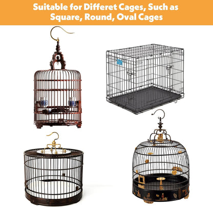 Bird Cage Cover, Adjustable, Ventilated, Soft Nylon Mesh Net, Seed Guard, Dustproof, Medium Size, White, Bird, Cage Cover, Accessories