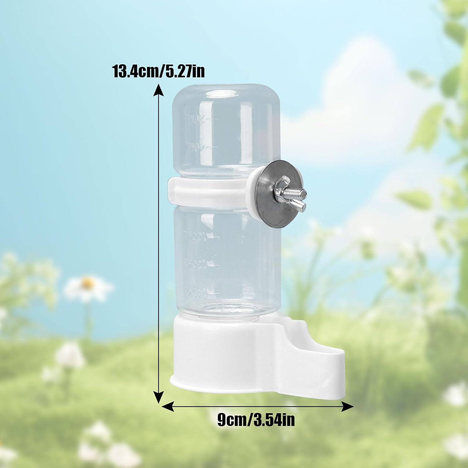 Bird Water Feeder,2Pcs Automatic Bird Water Dispenser for Cage,Parrot Water Bottle Drinker Food Seed Dispenser Cage Accessories for Parrots Budgie Lovebirds Parakeet Cockatiel (Clear 140ML)