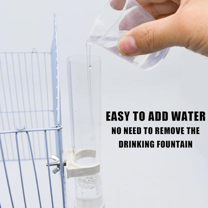 Automatic Parrot Water Dispenser - 1PC Bird Water Bottle with Cleaning Brush, Cage Accessories Drinker Bowl Fountain for Parakeet, Cockatiel, Lovebirds, 130ML