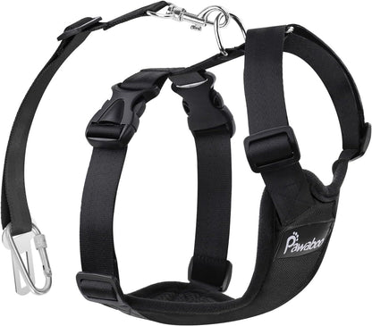 Dog Safety Vest Harness, Pet Car Harness Vehicle Seat Belt with Adjustable Strap and Buckle Clip, Easy Control for Driving Traveling Safety for Small Medium Dogs Cats, Small, BLACK