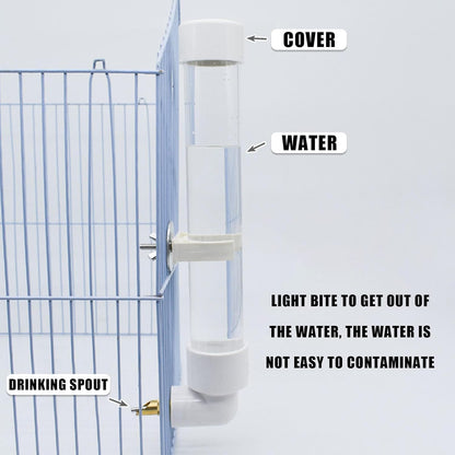 Automatic Parrot Water Dispenser - 1PC Bird Water Bottle with Cleaning Brush, Cage Accessories Drinker Bowl Fountain for Parakeet, Cockatiel, Lovebirds, 130ML