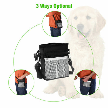 Dog Walking Training Obedience Treat Pouch Portable Pet Puppy Snack Belt Bag UK