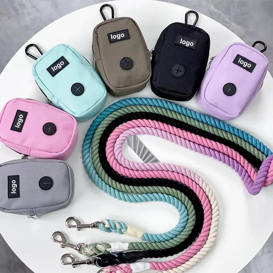 Dog Treat Pouch Hands Free Dog Walking Bag with Metal Carabiner, 900D Oxford Cloth Dog Poop Bag Holder for Pet Puppy Training Travel or Outdoor Camping